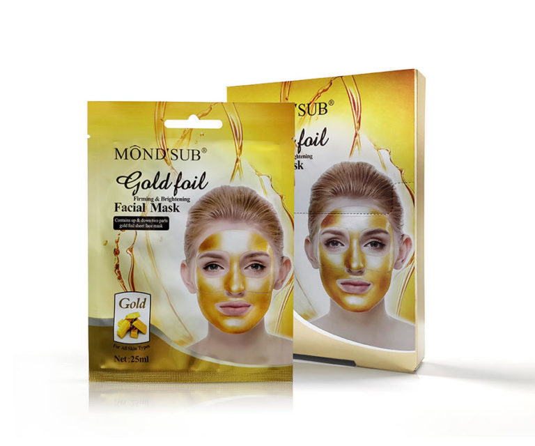 Gold foil facial mask